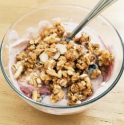 blueberry yogurt and kashi